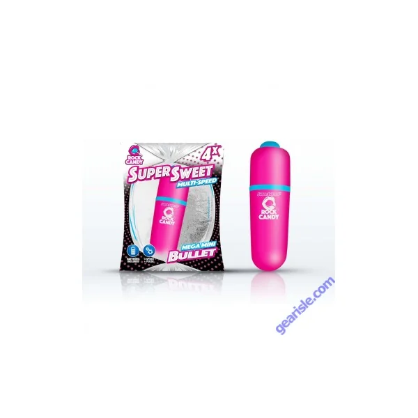 Super Sweet Bullet Vibrator Pink Rock Candy Water Resistant