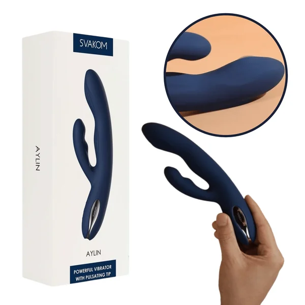 Svakom Aylin Powerful Waterproof Rabbit Vibrator With Pulsating Tip