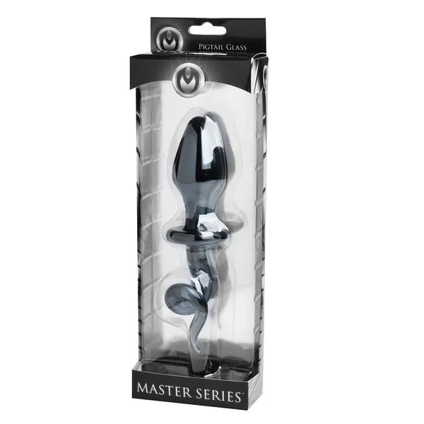 Swine Pig Tail Glass Anal Plug