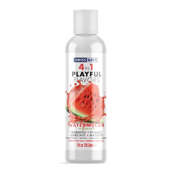 Swiss Navy 4 in 1 Playful Flavors Watermelon - 1 oz