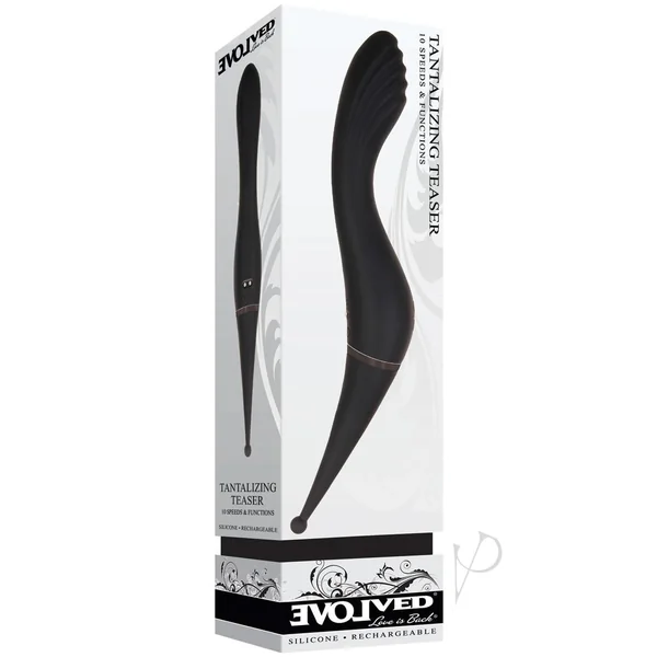 Tantalizing Teaser Rechargeable Silicone Dual End Vibrator - Black