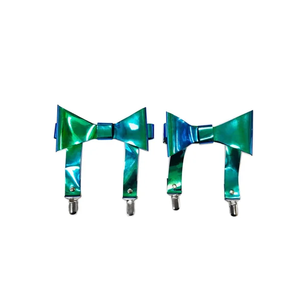 Teal/Blue Holo Garters (Set Of 2)