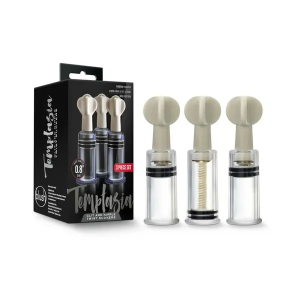 Temptasia Clitoris and Nipple Twist Suckers 3-Piece Set