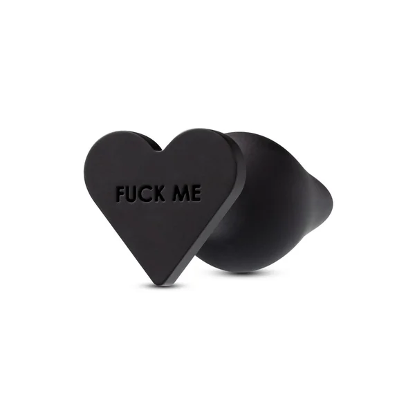 Temptasia Fuck Me Silicone Butt Plug Black 4.25 Inches
