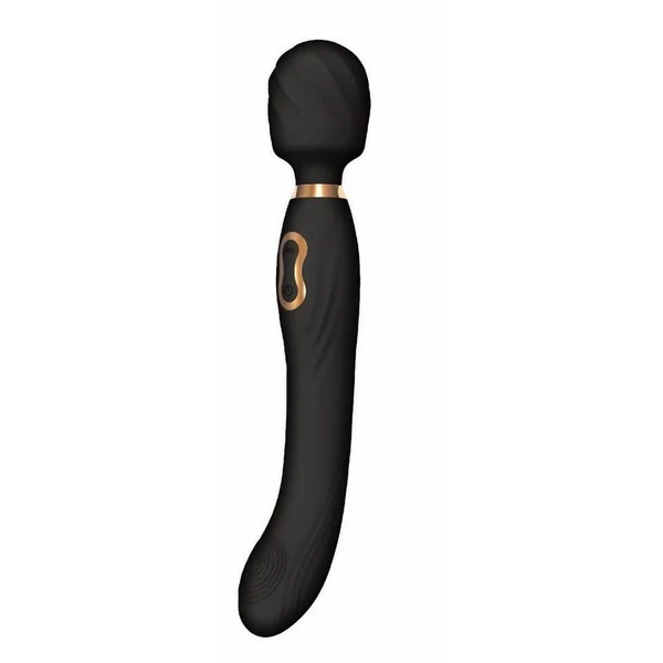 The Beat Dual Pleasure Wand Rechargeable Silicone Wand Massager – Black