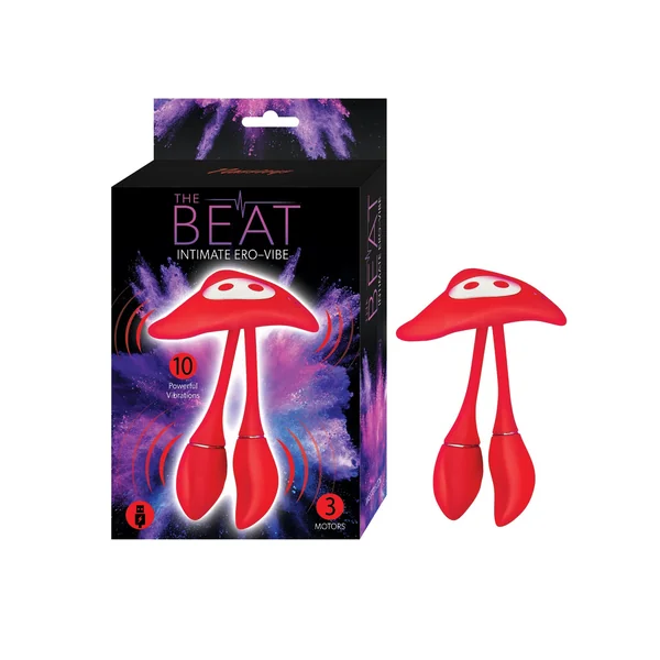 The Beat Intimate Ero-Vibe Rechargeable Silicone Vibrator - Red
