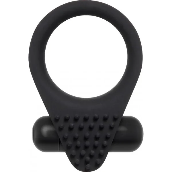 The Black Knight Black Vibrating Cock Ring