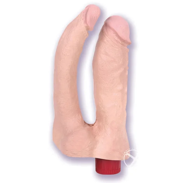 The Naturals Vibrating Double Penetration Dildo Flesh