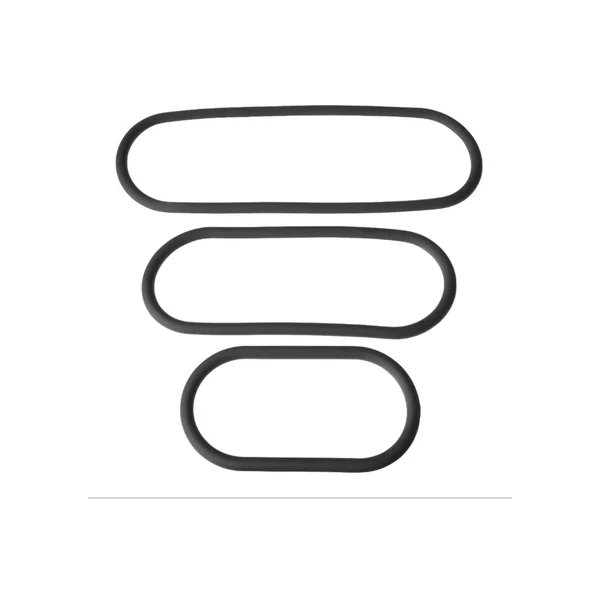 The Xplay Mix Pack Wrap Ring Silicone Slim 9, 12, 15in (3 Pack) – Black