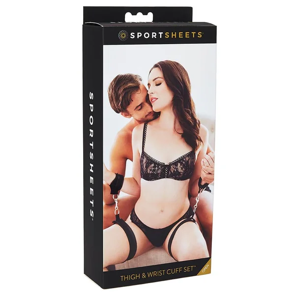 Thigh and Wrist Cuff Set - Black