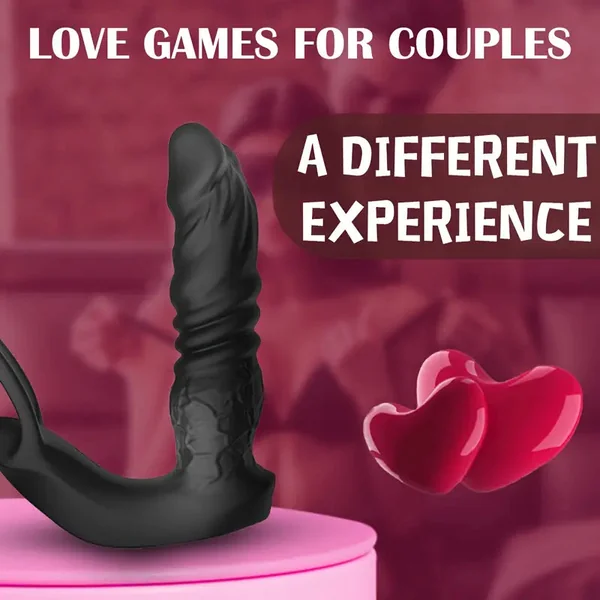 Thrusting Anal Vibrator Prostate Massager 5-in-1 Vibrating Anal Plug Dildo