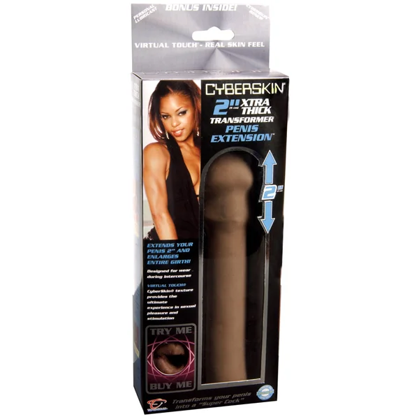TLC Cyberskin Transformer 2 Inch Penis Extension Black