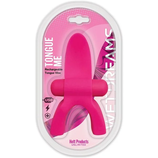 Tongue Me Extreme Silicone Tongue Vibrator with Mouth Guard – Pink