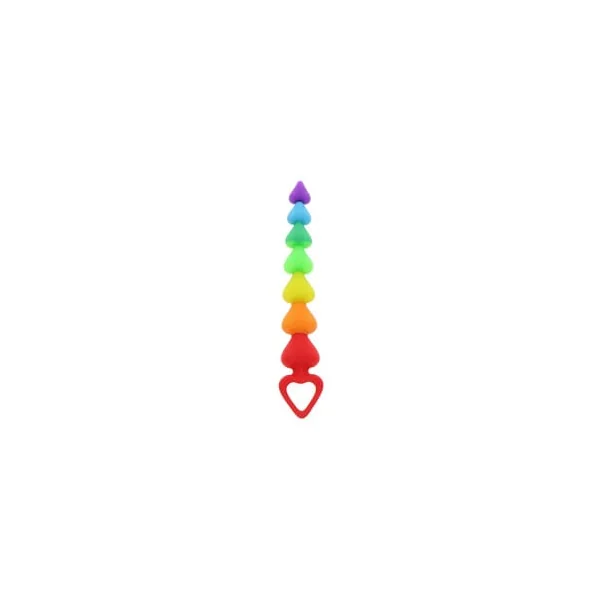 ToyJoy Rainbow Heart Anal Beads
