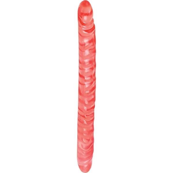 Translucence Viened Super Slim Dildo 17.5in – Pink