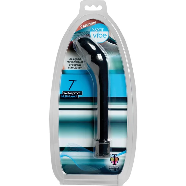 Trinity Vibes Essential P-spot Vibe Waterproof Black 7Inch