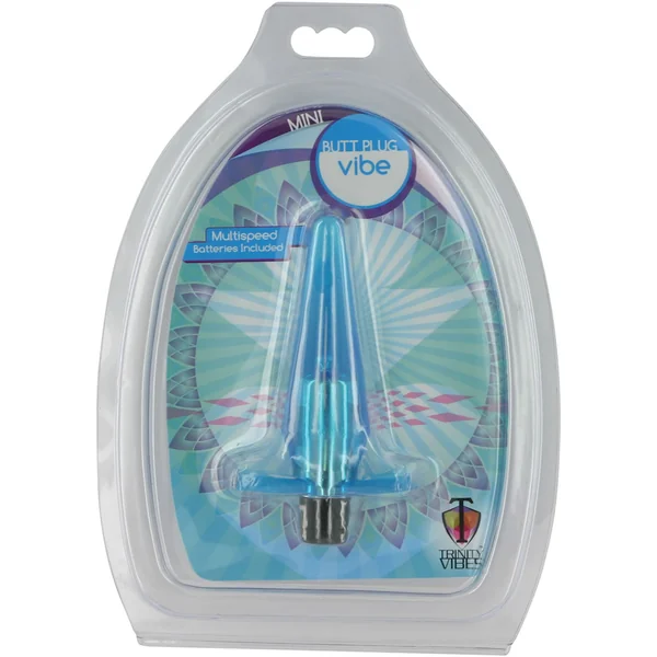 Trinity Vibes Mini Butt Plug Waterproof Vibe Blue