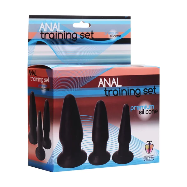 Trinity Vibes Silicone Anal Training Kit 3 Peice Black