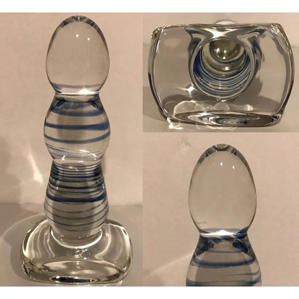 Triple Play Beaded Glass Butt Plug Hustler