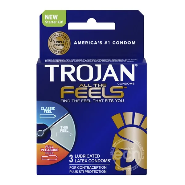 Trojan All the Feels Sampler Pack Condoms - 3-Pack