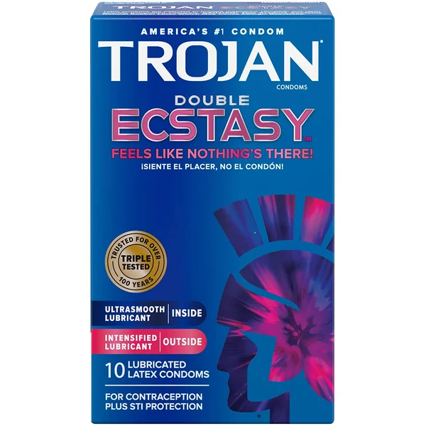 Trojan Double Ecstasy Condoms 10 PK