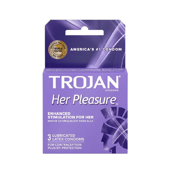 Trojan Her Pleasure Condoms 3 Pack