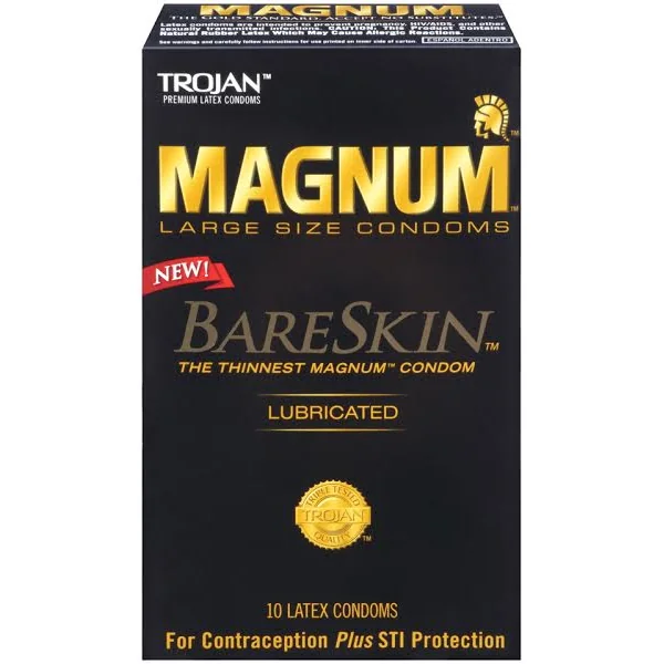 TROJAN MAGNUM BARESKIN 10 PACK