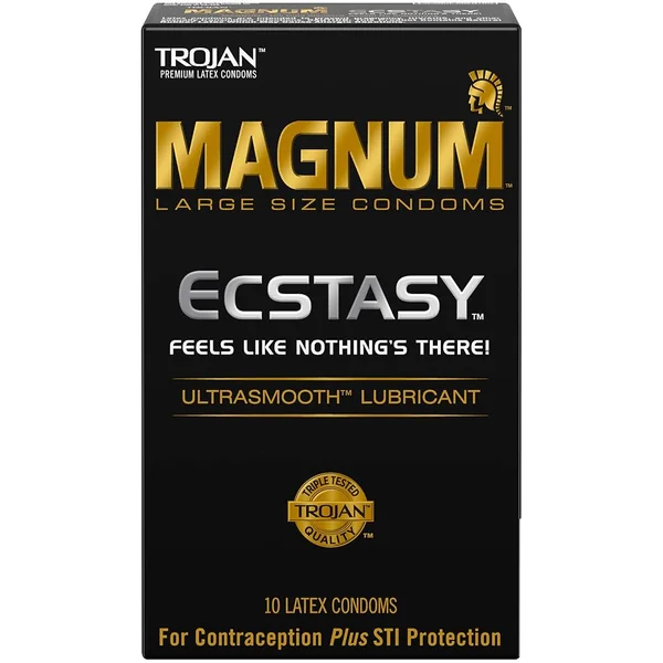 TROJAN MAGNUM ECSTASY ULTRASMOOTH LUBRICATED 10PK