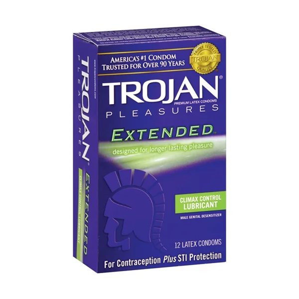 Trojan Pleasures Extended Lubricated Condoms