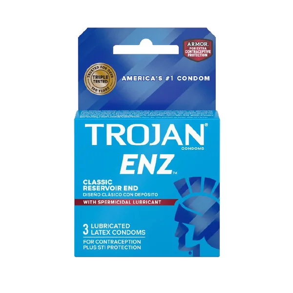 Trojan-Enz with Spermicidal Lubricated Condoms 3-Pack