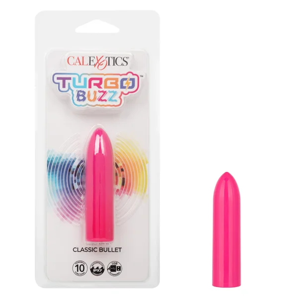 Turbo Buzz Classic Rechargeable Bullet - Pink