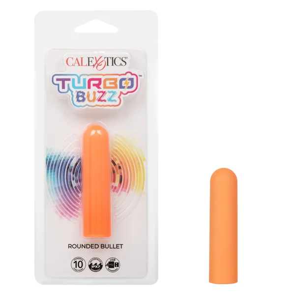 Turbo Buzz Rechargeable Rounded Bullet - Orange