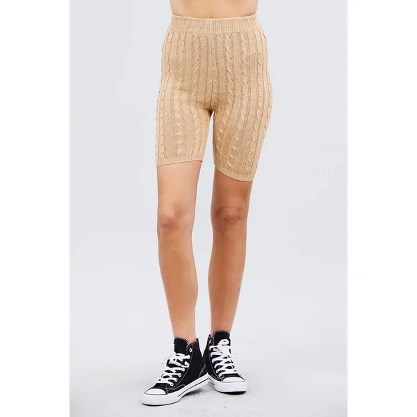 Twisted Effect Bermuda Length Sweater Shorts