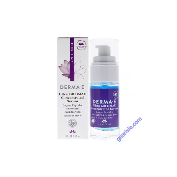 Ultra Lift DMAE Concentrated Serum 1oz Vegan Copper Peptides Derma
