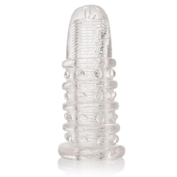 Universal Stimulator Multi Purpose Sleeve And Masturbator Reversible 4.5 Inch Clear