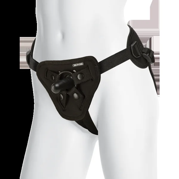 Vac-U-Lock Corset Harness With Plug Black