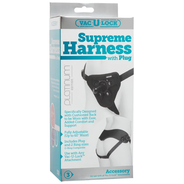 Vac-U-Lock Platinum Edition Accessories Supreme Harness - Black