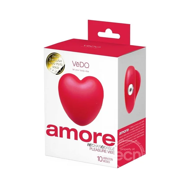 VeDO Amore Rechargeable Silicone Pleasure Vibrator - Red