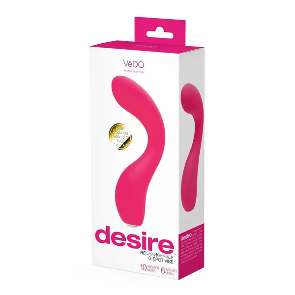 VeDo Desire Rechargeable Silicone G-Spot Vibrator - Pink