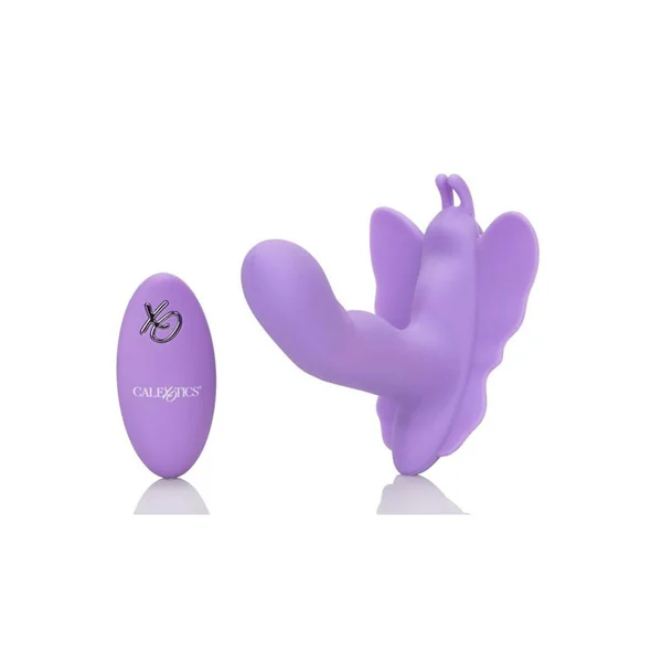Venus Butterfly Silicone Remote Rocking Penis USB Rechargeable Waterproof Purple