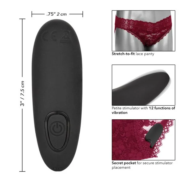Vibrating Panty Remote Control Rechargeable Lace Panty Set