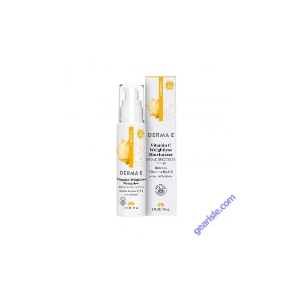 Vitamin C Weightless Moisturizer SPF 45 2oz Cruelty Free Derma E