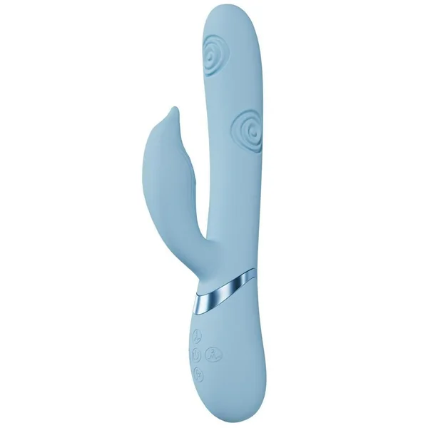 Vive Pallina Rechargeable Silicone Triple Motor G-Spot Vibrating and Tapping Beads Clit Stimulator