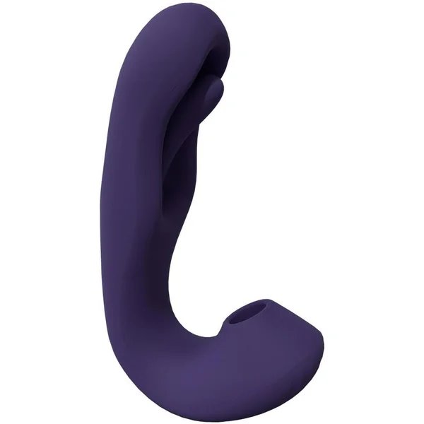 Vive YUNA Rechargeable Silicone Triple Motor Air Wave Vibrator with G-Spot Flapping Stimulation Vibrator – Purple