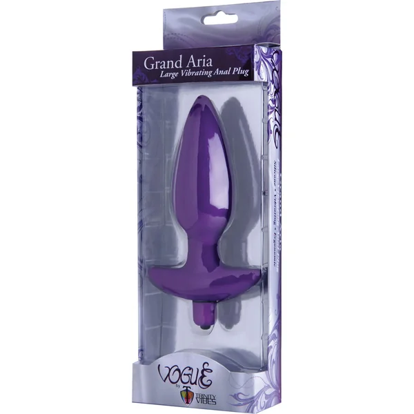 Vogue Aria Silcone Anal Plug Waterproof Purple Large 6 Inch