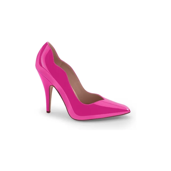 V-Shaped Topline Cute Scalloped Detailed Pump