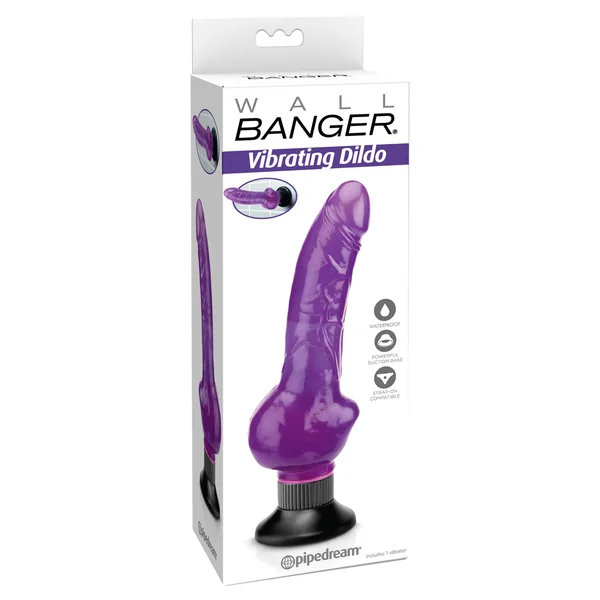 Wall Banger – Vibrating Dildo – Purple