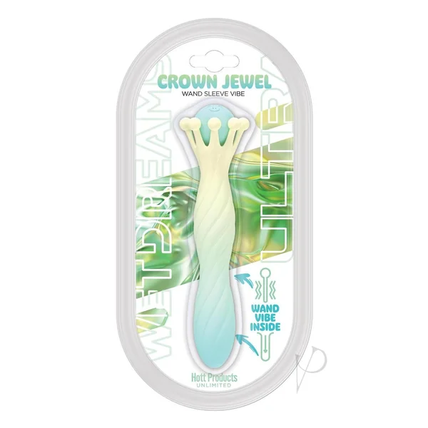 Wet Dreams Crown Jewel Rechargeable Silicone Crown Scepter Vibrating Wand - Multicolor