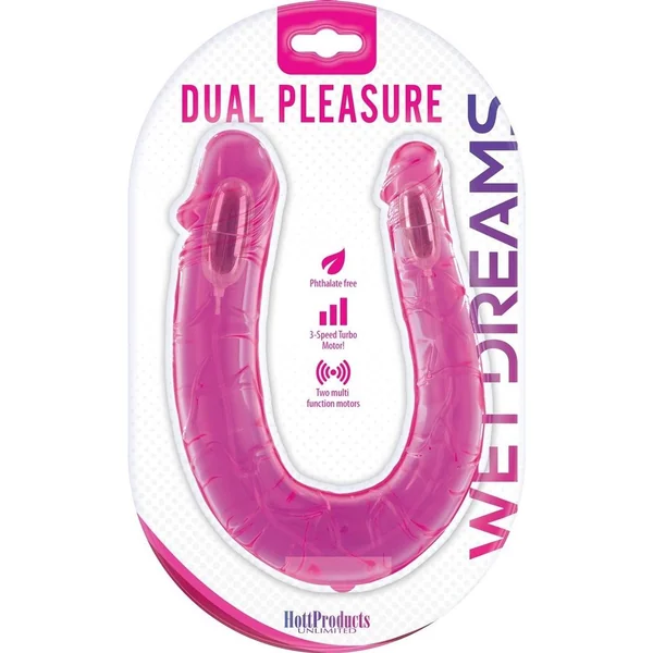 Wet Dreams Dual Pleasure Frenzy Double Dong Pink Passion