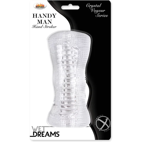 Wet Dreams Handy Man Stroker Textured Sleeve Clear